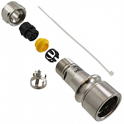 PXM6010/08P/CR/0709/SN by Bulgin - CONNECTOR PLUG HSG MALE 8POS INLINE