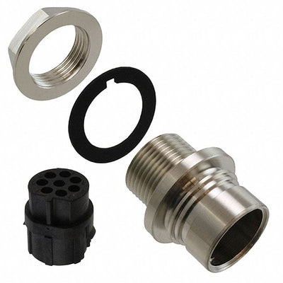 PXM6012/08P/CR by Bulgin - CONNECTOR RECPT HSNG MALE 8POS PNL MT