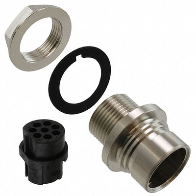 PXM6012/08S/CR by Bulgin - CONNECTOR RECPT HSG FMALE 8POS PNL MT