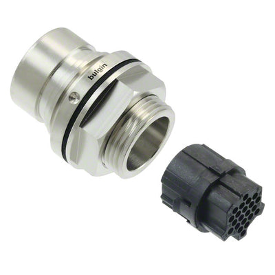 PXM6012/22P/CR by Bulgin - CONNECTOR RECPT HSG MALE 22POS PNL MT