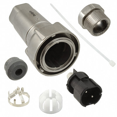 PXM7010/02P/ST/0507/SN by Bulgin - CONNECTOR PLUG MALE 2POS NICKEL SCREW
