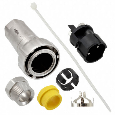PXM7010/02P/ST/1113/SN by Bulgin - CONNECTOR PLUG MALE 2POS NICKEL SCREW