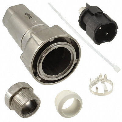 PXM7010/02P/ST/1315/SN by Bulgin - CONNECTOR PLUG MALE 2POS NICKEL SCREW