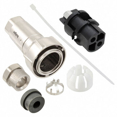 PXM7010/03P/ST/0507/SN by Bulgin - CONNECTOR PLUG MALE 3POS NICKEL SCREW