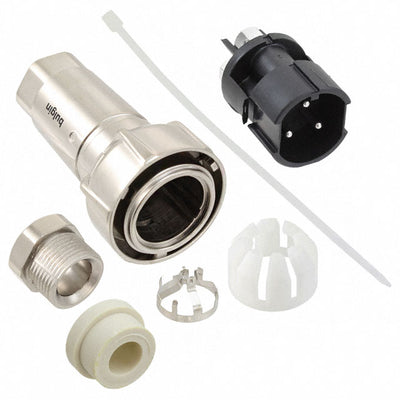 PXM7010/03P/ST/0709/SN by Bulgin - CONNECTOR PLUG MALE 3POS NICKEL SCREW