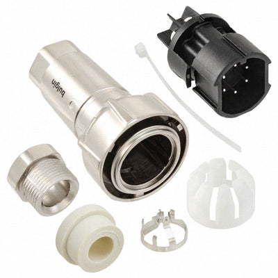 PXM7010/06P/ST/0709/SN by Bulgin - CONNECTOR PLUG MALE 6POS NICKEL SCREW