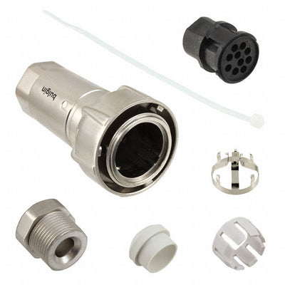 PXM7010/10S/CR/0709/SN by Bulgin - CONNECTOR PLG HSG FMALE 10POS INLINE