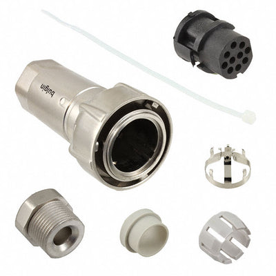 PXM7010/10S/CR/1315/SN by Bulgin - CONNECTOR PLG HSG FMALE 10POS INLINE