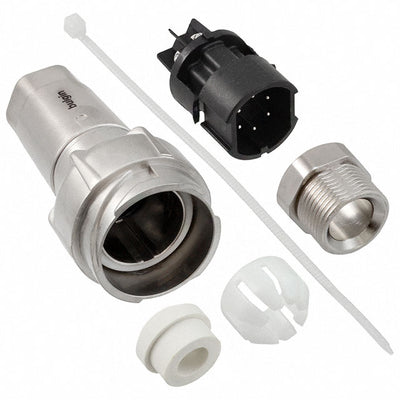PXM7011/06P/ST/0709/SN by Bulgin - CONNECTOR RECPT MALE 6POS NICKEL SCREW