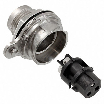 PXM7012/03S/ST by Bulgin - CONNECTOR RECPT FMALE 3P NICKEL SCREW