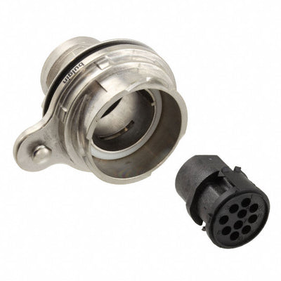 PXM7012/10S/CR by Bulgin - CONNECTOR RECPT HSG FMALE 10POS PNL MT