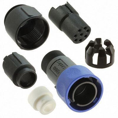 PXP4010/08S/3035 by Bulgin - CONNECTOR PLG HSG FMALE 8POS INLINE