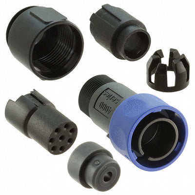 PXP4010/08S/3540 by Bulgin - CONNECTOR PLG HSG FMALE 8POS INLINE