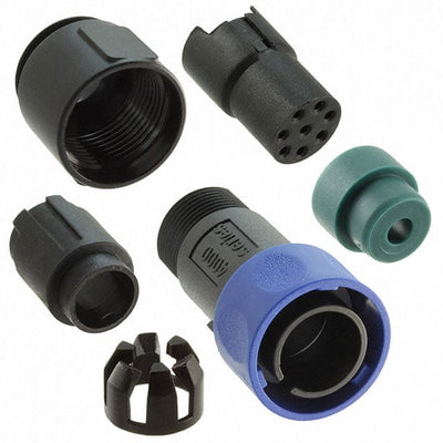 PXP4010/08S/4045 by Bulgin - CONNECTOR PLG HSG FMALE 8POS INLINE