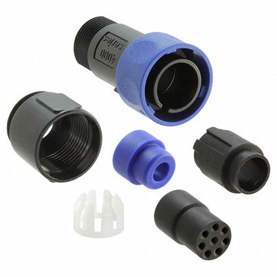 PXP4010/08S/5560 by Bulgin - CONNECTOR PLG HSG FMALE 8POS INLINE
