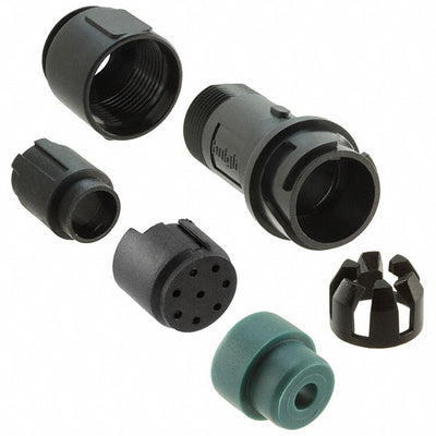 PXP4011/08P/4045 by Bulgin - CONNECTOR RECPT HSG MALE 8POS INLINE
