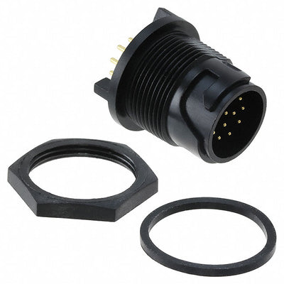 PXP4013/12P/PC by Bulgin - CONNECTOR RECPT MALE 12POS GOLD SOLDER