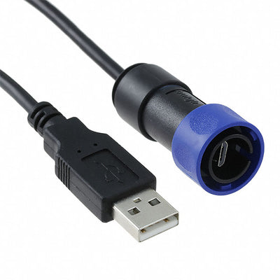 PXP4040/B/2M00 by Bulgin - CABLE USB2.0 A PLG-MCR B PL W/COUP