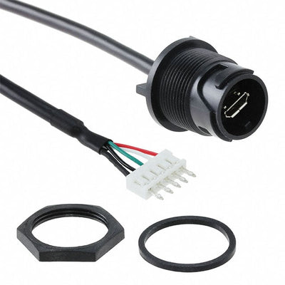 PXP4043/B by Bulgin - CONNECTOR USB MICRO B PNL MNT TO 5POS