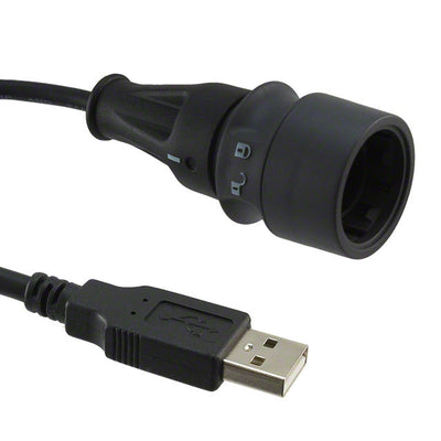 PXP6040/B/3M00 by Bulgin - CABLE USB2.0 A PLUG-B PLUG W/COUPL