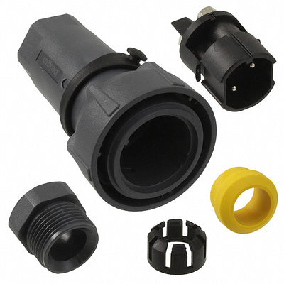 PXP7010/02P/ST/0507 by Bulgin - CONNECTOR PLUG MALE 2POS NICKEL SCREW