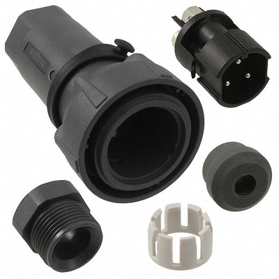PXP7010/03P/ST/0507 by Bulgin - CONNECTOR PLUG MALE 3POS NICKEL SCREW