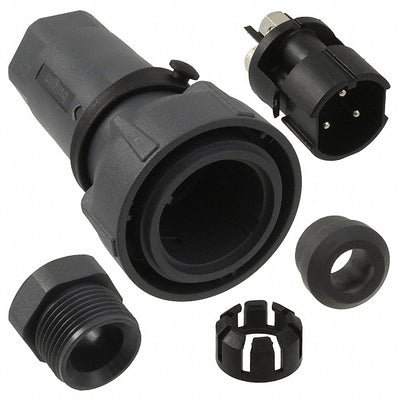 PXP7010/03P/ST/0911 by Bulgin - CONNECTOR PLUG MALE 3POS NICKEL SCREW
