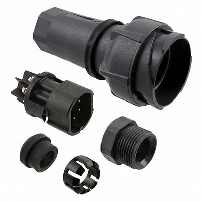 PXP7010/06P/ST/0911 by Bulgin - CONNECTOR PLUG MALE 6POS NICKEL SCREW