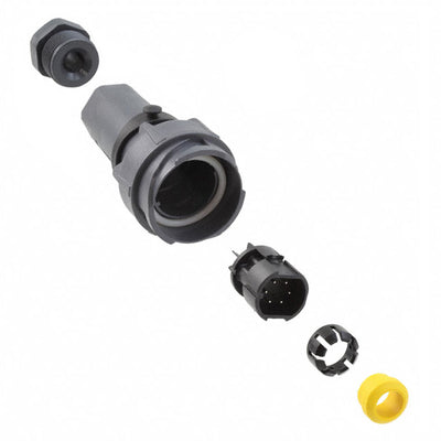 PXP7010/06P/ST/1113 by Bulgin - CONNECTOR PLUG MALE 6POS NICKEL SCREW