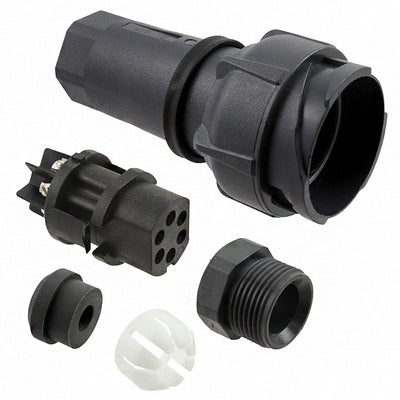 PXP7010/06S/ST/0507 by Bulgin - CONNECTOR PLUG FMALE 6P NICKEL SCREW