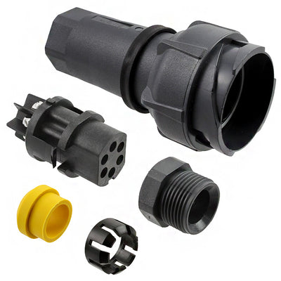PXP7010/06S/ST/1113 by Bulgin - CONNECTOR PLUG FMALE 6P NICKEL SCREW