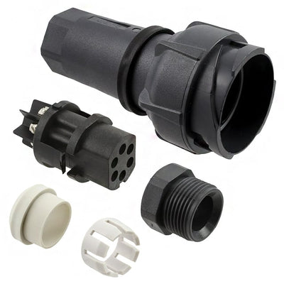 PXP7010/06S/ST/1315 by Bulgin - CONNECTOR PLUG FMALE 6P NICKEL SCREW