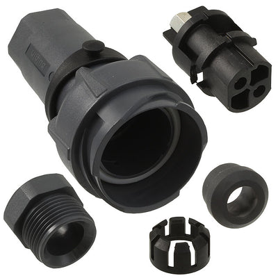PXP7011/02S/ST/0911 by Bulgin - CONNECTOR RECPT FMALE 2P NICKEL SCREW