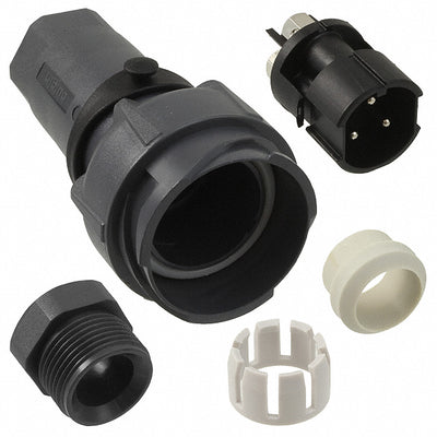 PXP7011/03P/ST/1315 by Bulgin - CONNECTOR RECPT MALE 3POS NICKEL SCREW