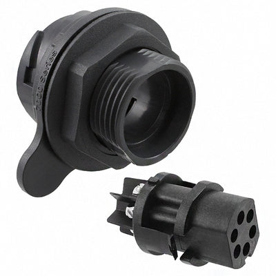 PXP7012/06S/ST by Bulgin - CONNECTOR RECPT FMALE 6P NICKEL SCREW