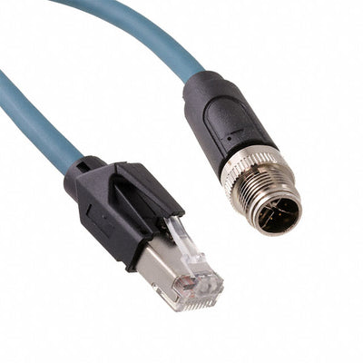 PXPTPU12FBF08XRJ010PU by Bulgin - CABLE ASSY M12 X TO RJ45 1M