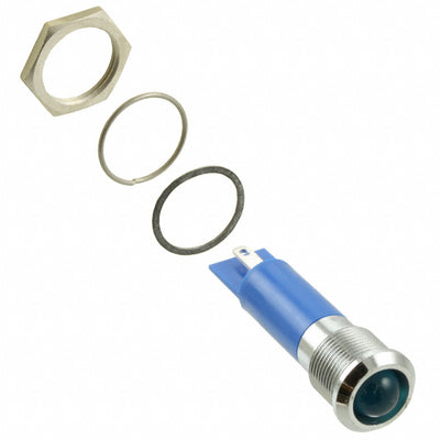 Q12P1CXXB110E by APEM Inc. - INDICATOR 110V 12MM PROM BLUE