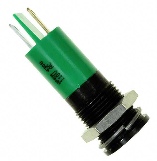 Q14F1BXXG110E by APEM Inc. - INDICATOR 110V 14MM FLUSH GREEN