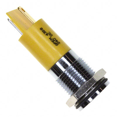 Q14F1CXXY24E by APEM Inc. - INDICATOR 24V 14MM FLUSH YELLOW