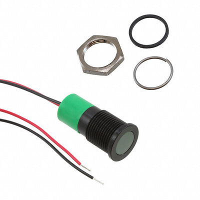 Q14F3BXXG24E by APEM Inc. - LED PM INDICATOR FLUSH GREEN
