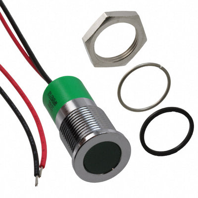 Q14F3CXXG12E by APEM Inc. - LED PM INDICATOR FLUSH GREEN