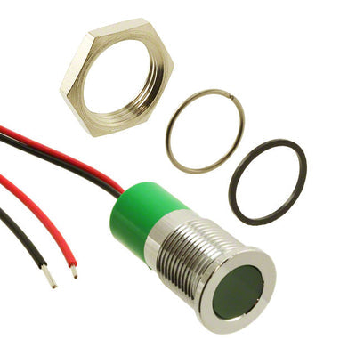 Q14F3CXXG24E by APEM Inc. - LED PM INDICATOR FLUSH GREEN