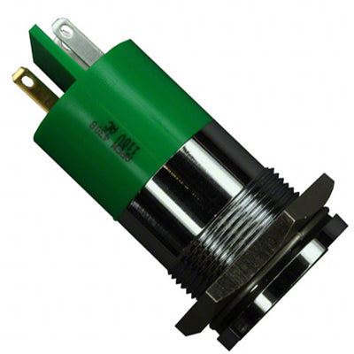 Q22F1CXXG110E by APEM Inc. - INDICATOR 110V 22MM FLUSH GREEN