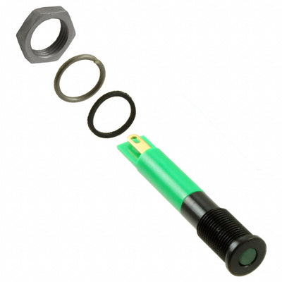 Q6F1BXXG12E by APEM Inc. - INDICATOR 12V 6MM FLUSH GREEN