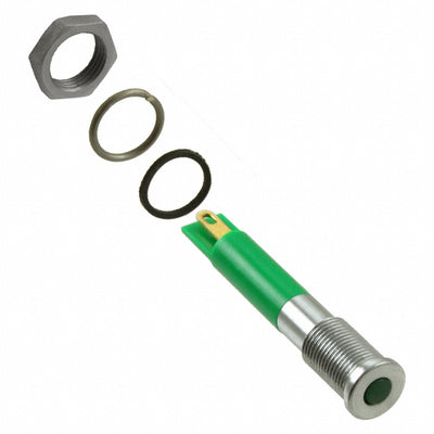 Q6F1CXXG12E by APEM Inc. - INDICATOR 12V 6MM FLUSH GREEN