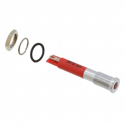 Q6F1CXXR24E by APEM Inc. - INDICATOR 24V 6MM FLUSH RED