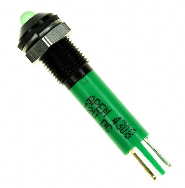 Q6P1BXXG12E by APEM Inc. - INDICATOR 12V 6MM PROMINENT GRN