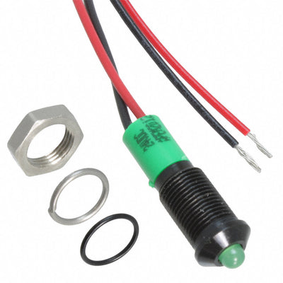 Q6P3BXXG24E by APEM Inc. - LED PM INDICATOR PROMINENT GRN