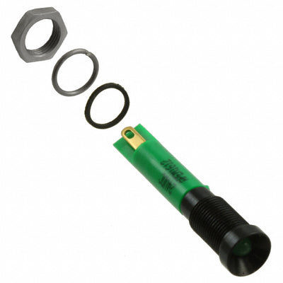 Q6R1BXXG24E by APEM Inc. - INDICATOR 24V 6MM RECESSED GRN