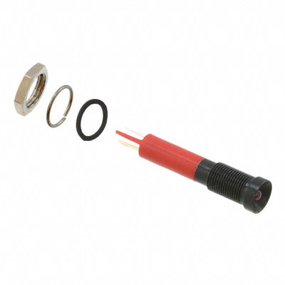 Q6R1BXXR24E by APEM Inc. - INDICATOR 24V 6MM RECESSED RED